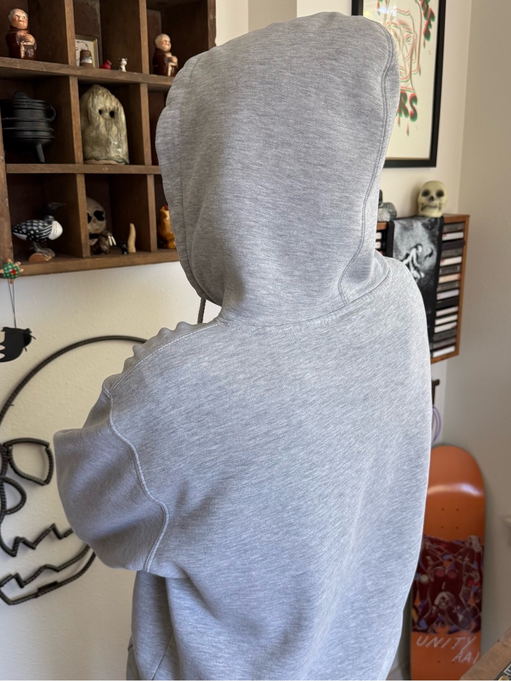 Obey Dissent Graphic Hoodie Heather Gray ~ Size Small - Picture 5 of 10